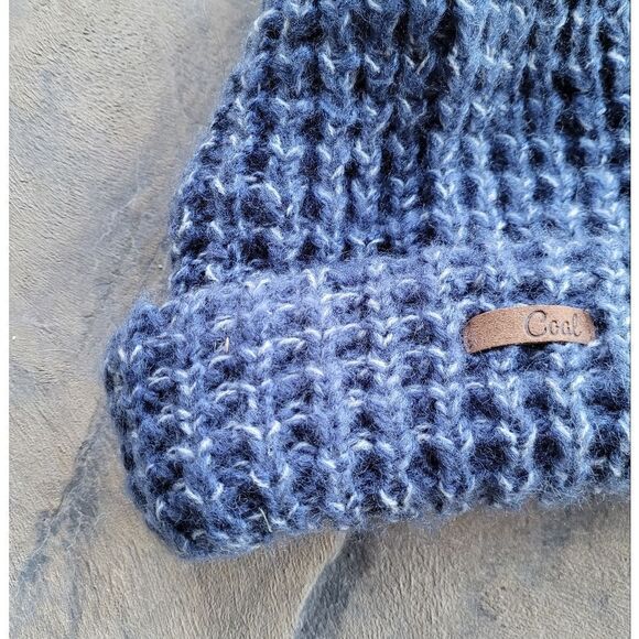 Coal Blue Knit Pom Beanie Winter Hat Urban Outfitters - Picture 2 of 5